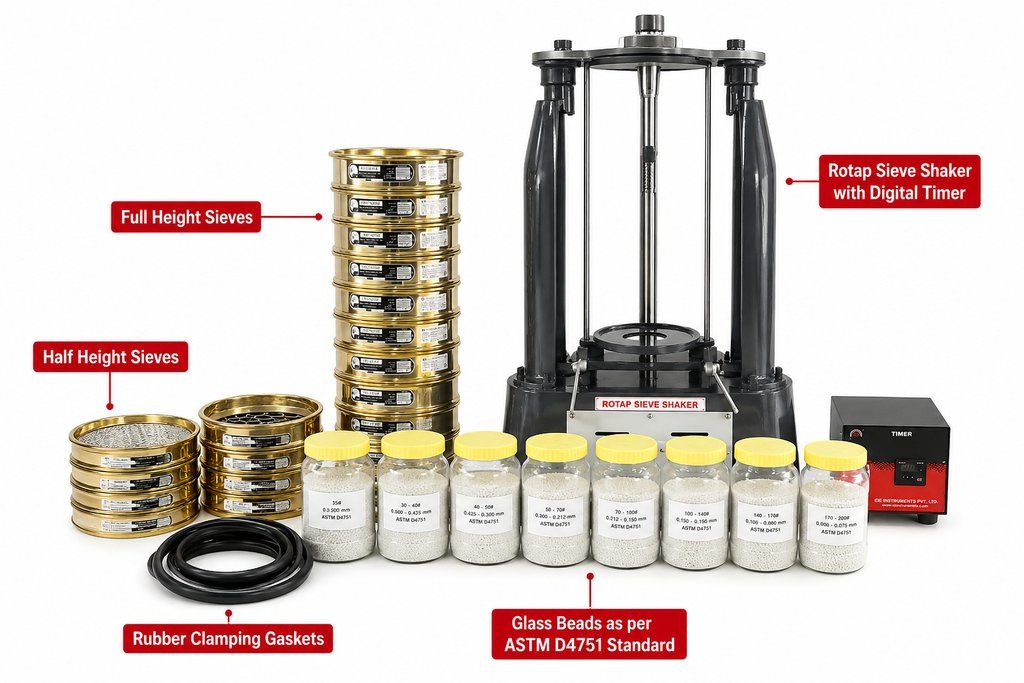 Apparent Opening Size Tester For Geotextile – Astm D4751