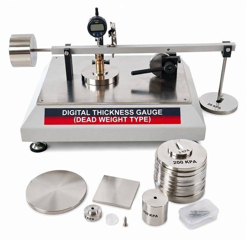 Digital Thickness Gauge - Dead Weight Type - 2, 20 & 200 Kpa - 0.001 X 10 Mm - Insize