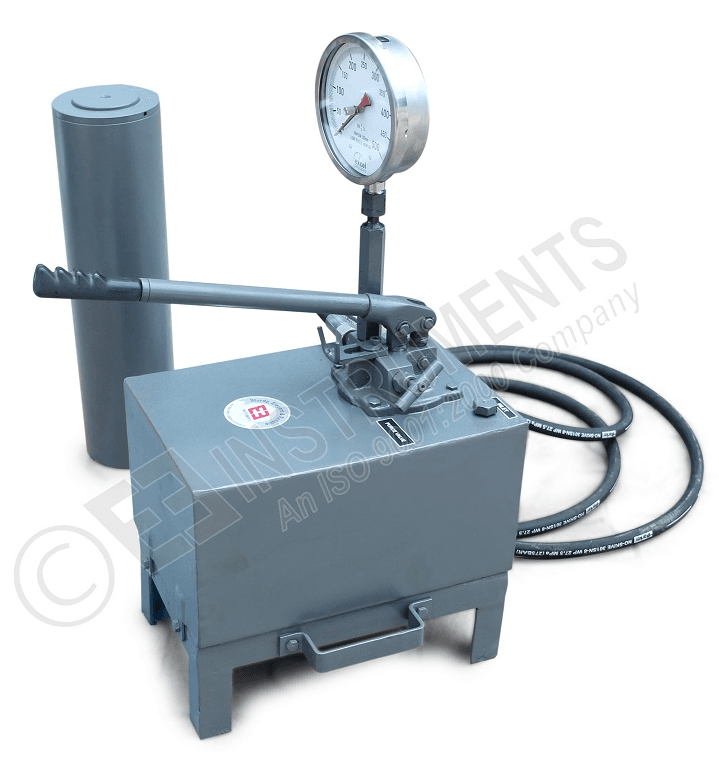 Hydraulic Jack - 500 Kn With Pressure Gauge And Hand Pump
