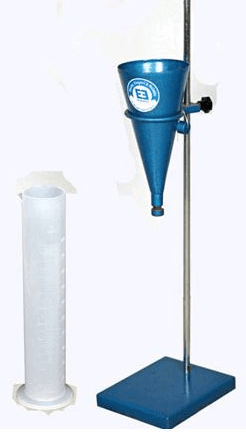 Marsh Cone Funnel - With Stand And Measuring Cylinder - For Grout Test - Is 14343