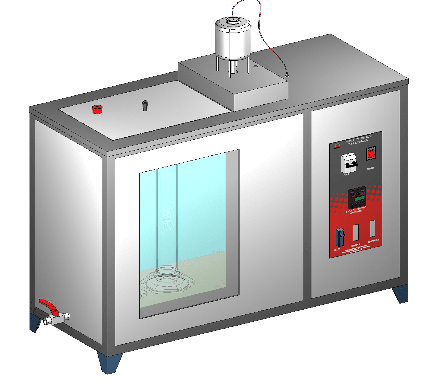 Hydrometer Jar Bath With Heating And Cooling - (astm D7928) - Sediment Test